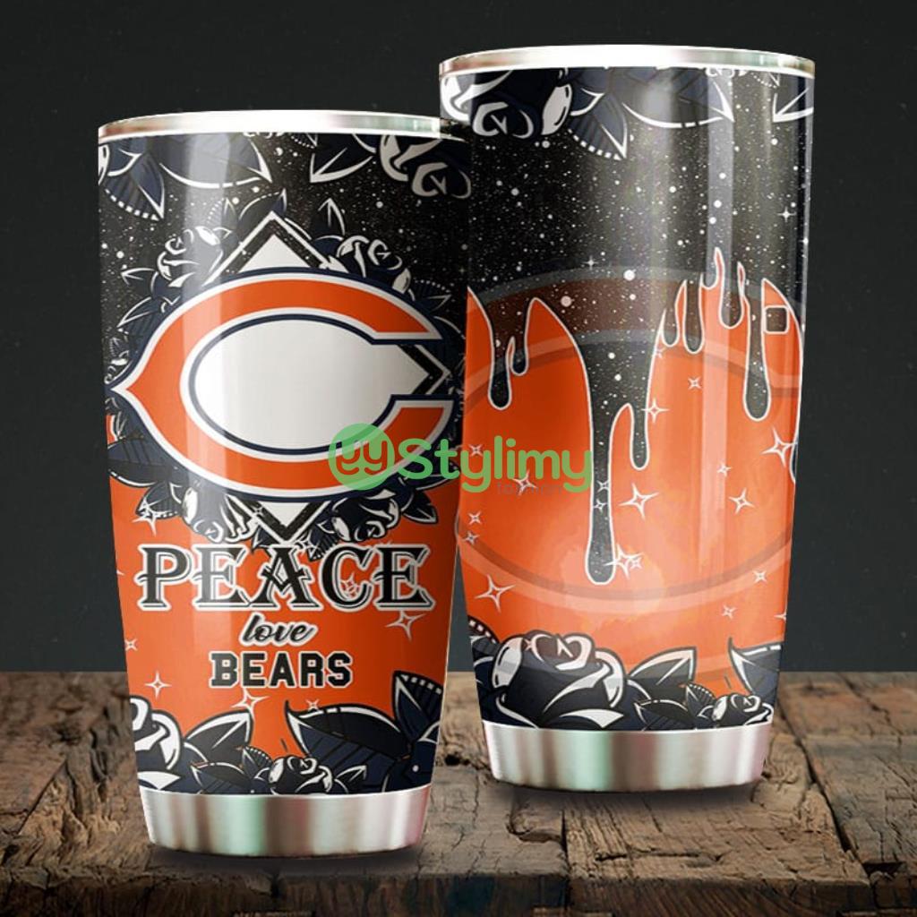Peace Love Chicago Bears NFL Beautiful Design Tumbler 1 Peace Love Chicago Bears NFL Beautiful Design Tumbler Product Photo 1