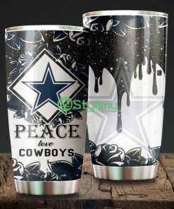 Peace Love Dallas Cowboys NFL Beautiful Design Tumbler Product Photo 1