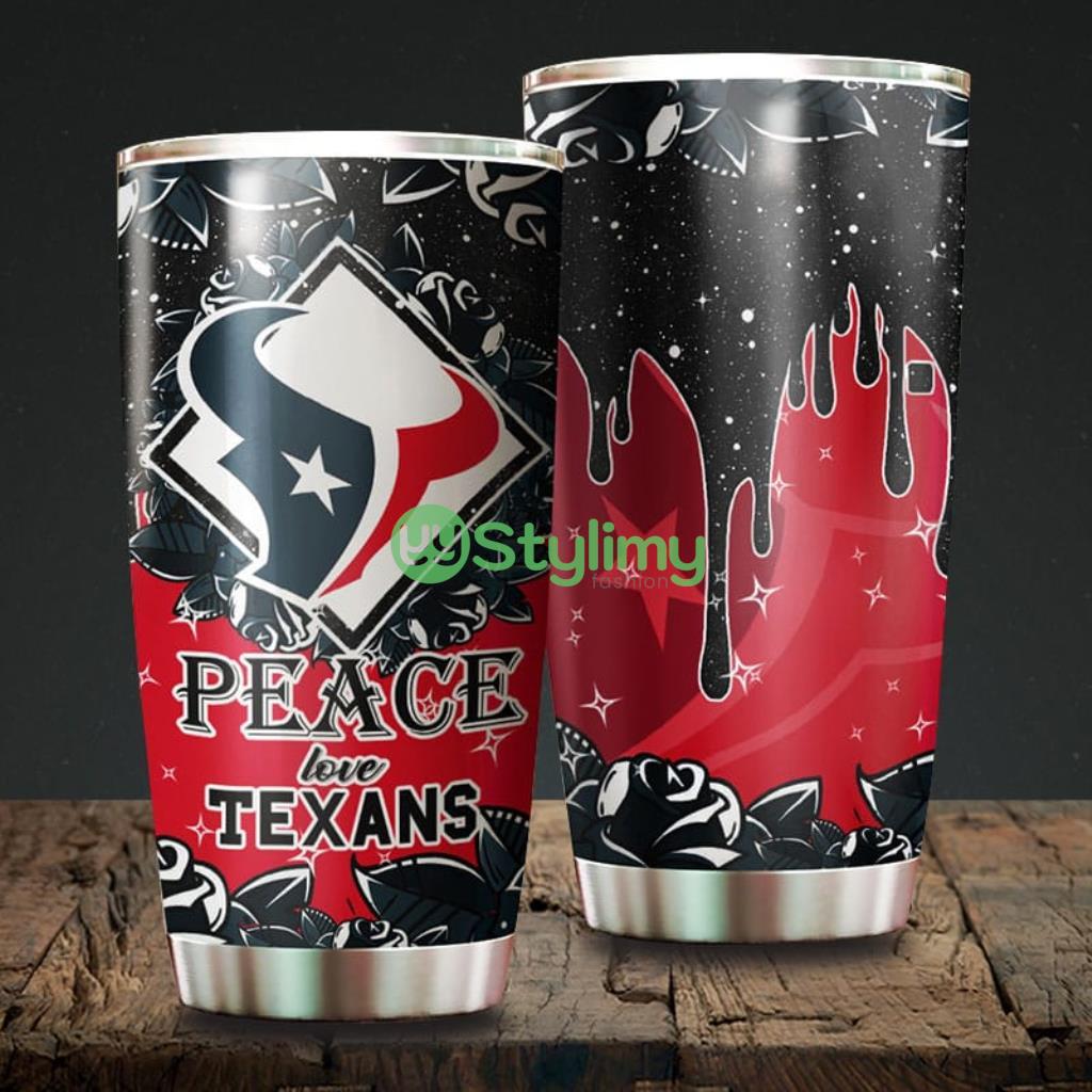 Peace Love Houston Texans NFL Beautiful Design Tumbler 2 Peace Love Houston Texans NFL Beautiful Design Tumbler Product Photo 1