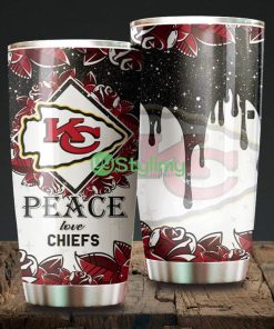 Peace Love Kansas City Chiefs NFL Beautiful Design Tumbler Product Photo 1