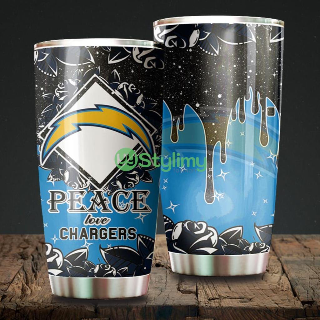 Peace Love San Diego Chargers NFL Beautiful Design Tumbler 2 Peace Love San Diego Chargers NFL Beautiful Design Tumbler Product Photo 1
