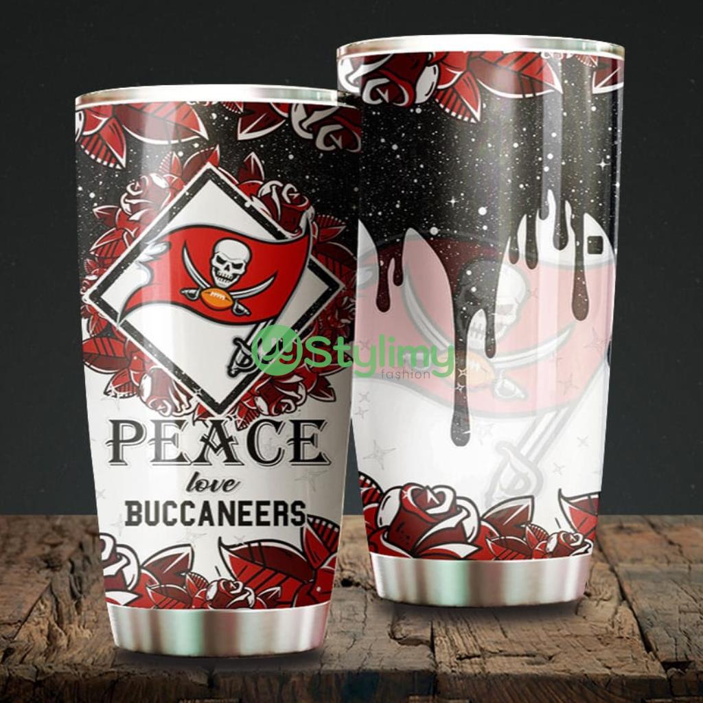 Peace Love Tampa Bay Buccaneers NFL Beautiful Design Tumbler 2 Peace Love Tampa Bay Buccaneers NFL Beautiful Design Tumbler Product Photo 1