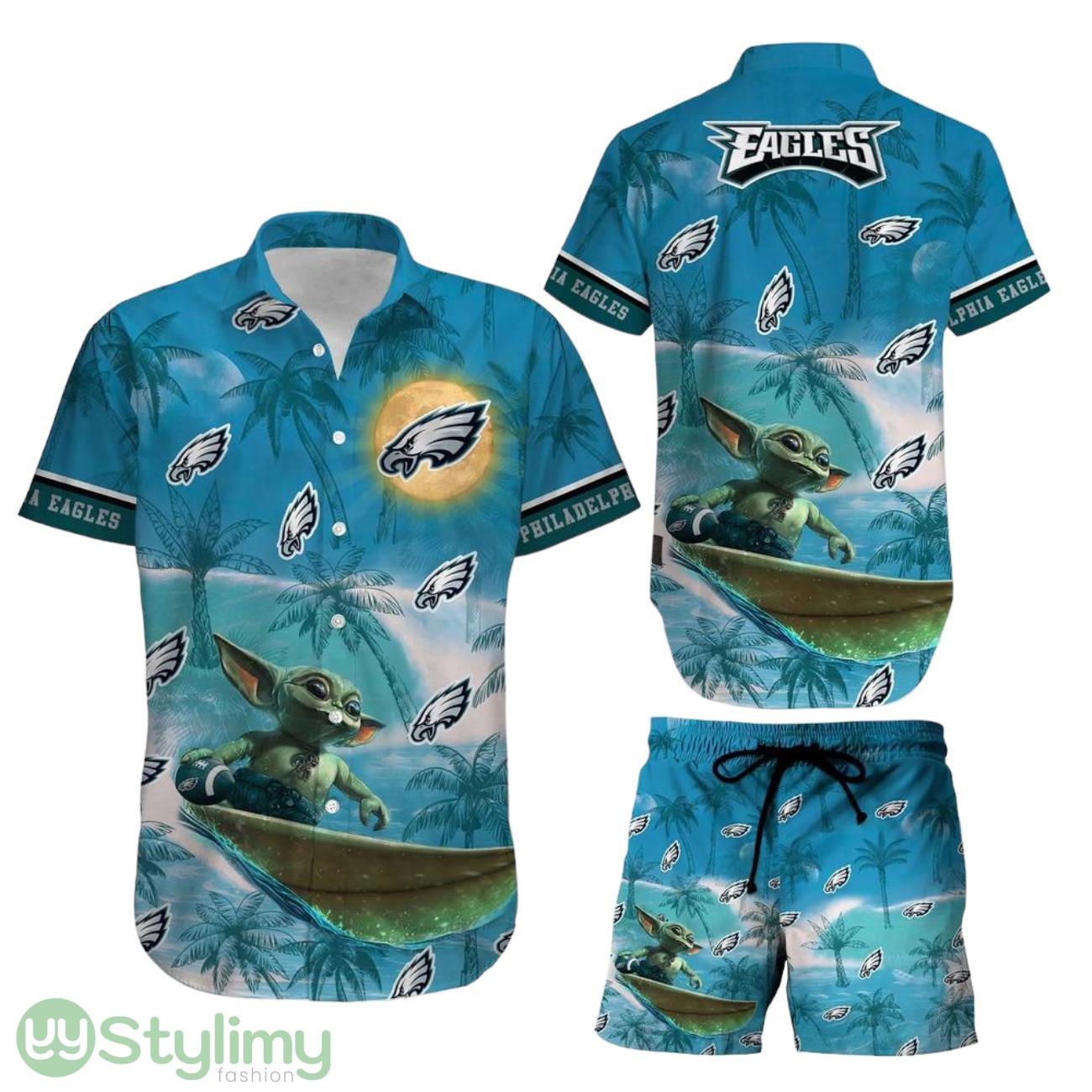Philadelphia Eagles Footbal NFL Baby Yoda Aloha 3D Hawaiian Shirt And Short Style Summer Gift For Men Women 1 Philadelphia Eagles Footbal NFL Baby Yoda Aloha 3D Hawaiian Shirt And Short Style Summer Gift For Men Women Product Photo 1