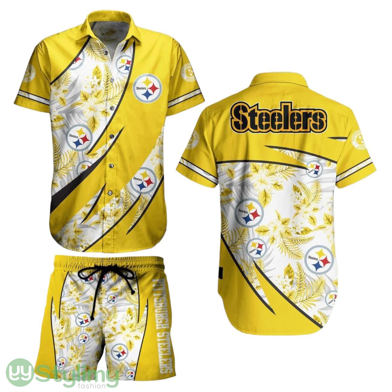 Pittsburgh Steelers NFL Aloha 3D Hawaiian Shirt And Short Style Tropical Graphic Summer For Awesome Fans 1 Pittsburgh Steelers NFL Aloha 3D Hawaiian Shirt And Short Style Tropical Graphic Summer For Awesome Fans Product Photo 1