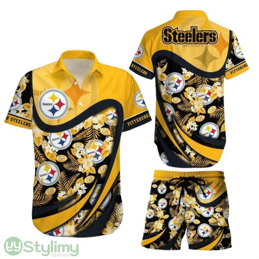 Pittsburgh Steelers NFL Aloha 3D Hawaiian Shirt And Short Tropical Pattern Beach Shirt New Gift For Sports Fans