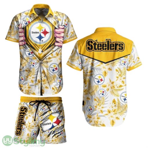 Pittsburgh Steelers NFL Football Aloha 3D Hawaiian Shirt And Short New Summer For Big Fans Gift For Men Women