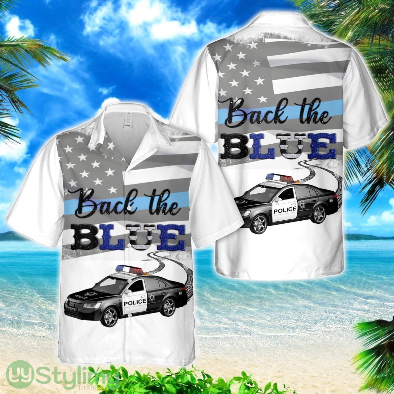 Police Back The Blue Flag Hawaiian Shirt 2 Police Back The Blue Flag Hawaiian Shirt Product Photo 1