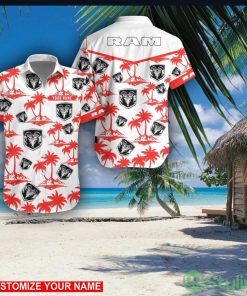 Ram Truck Custom Name 3D Hawaii Shirt Coconut Pattern Beach Shirt Product Photo 1