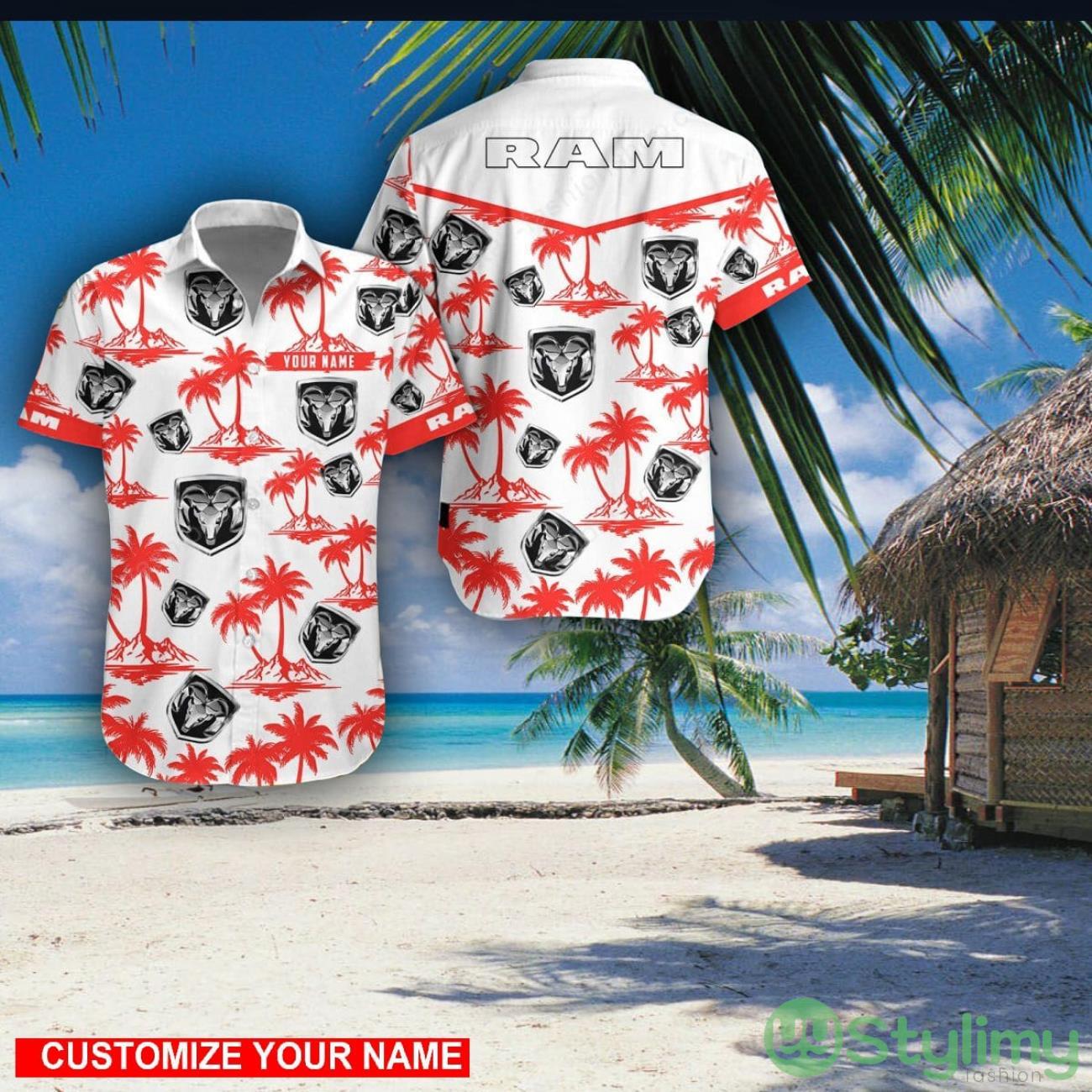 Ram Truck Custom Name 3D Hawaii Shirt Coconut Pattern Beach Shirt 2 Ram Truck Custom Name 3D Hawaii Shirt Coconut Pattern Beach Shirt Product Photo 1