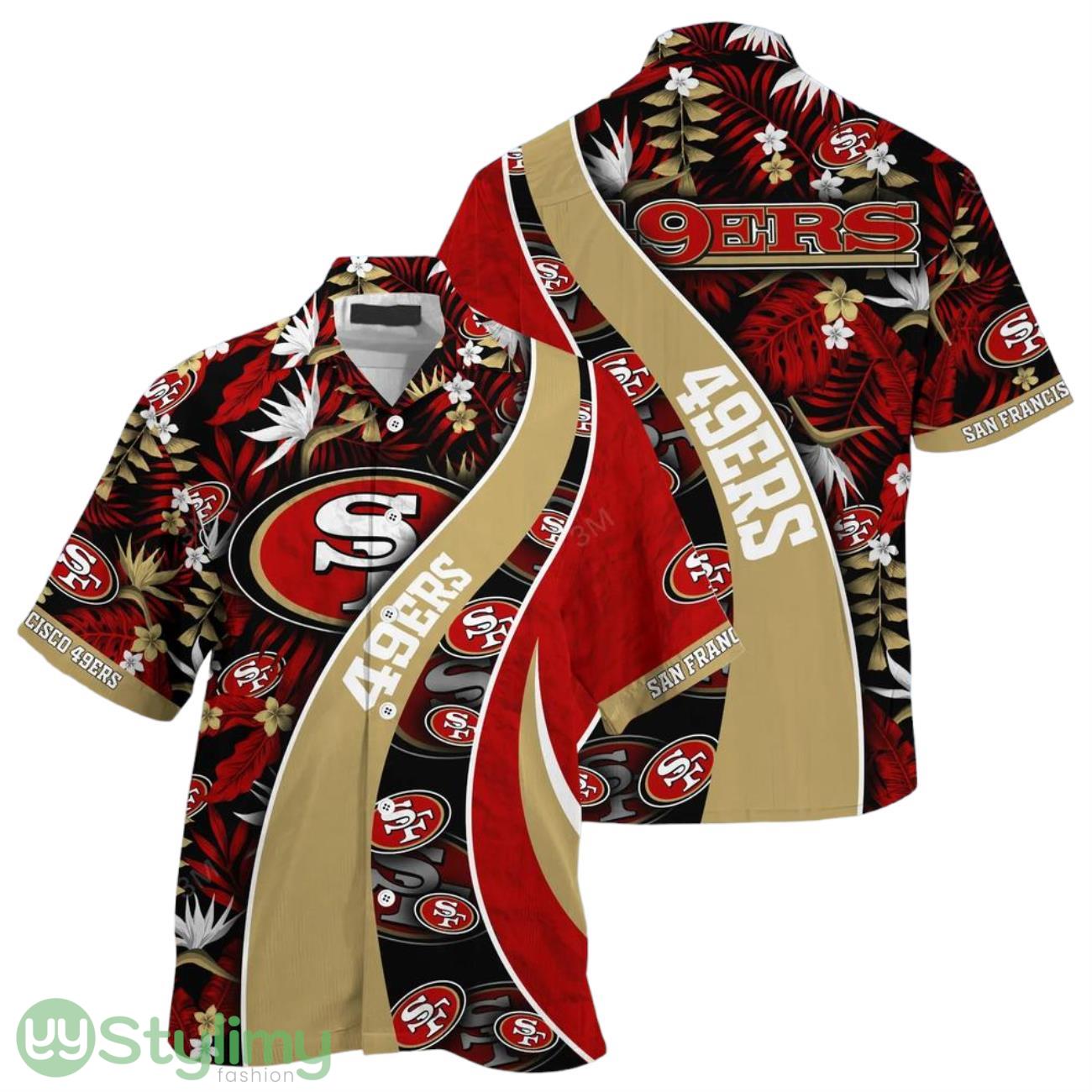 San Francisco 49ers NFL 3D Printed Hawaiian Shirt With Tropical Pattern Men Women 2 San Francisco 49ers NFL 3D Printed Hawaiian Shirt With Tropical Pattern Men Women Product Photo 1