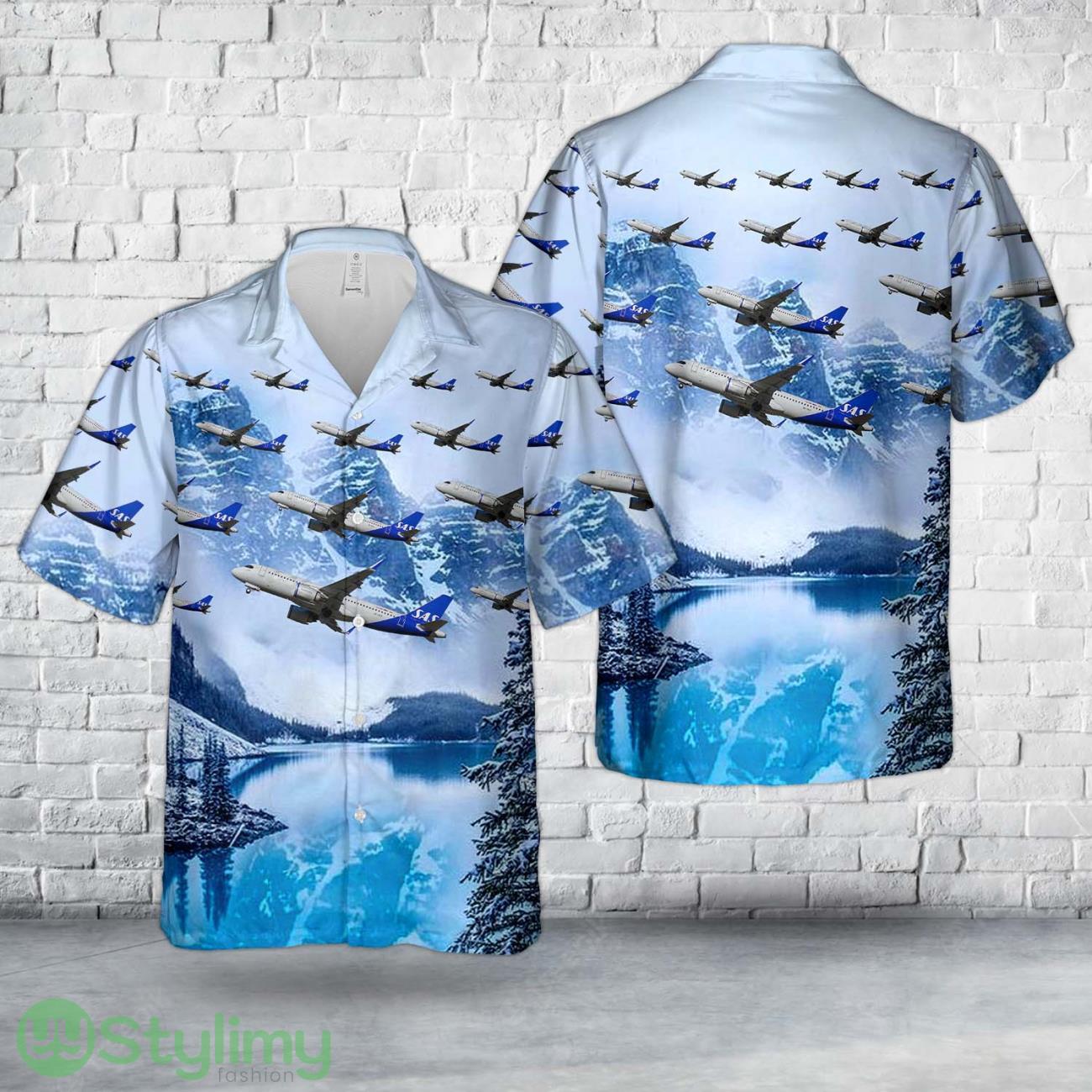 SAS Scandinavian Airlines Airbus A320N SE-ROY Hawaiian Shirt 2 SAS Scandinavian Airlines Airbus A320N SE-ROY Hawaiian Shirt Product Photo 1