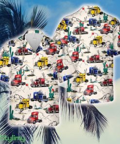 Semi-Trailer Truck Hawaiian Shirt - Semi-Trailer Truck Hawaiian Shirt