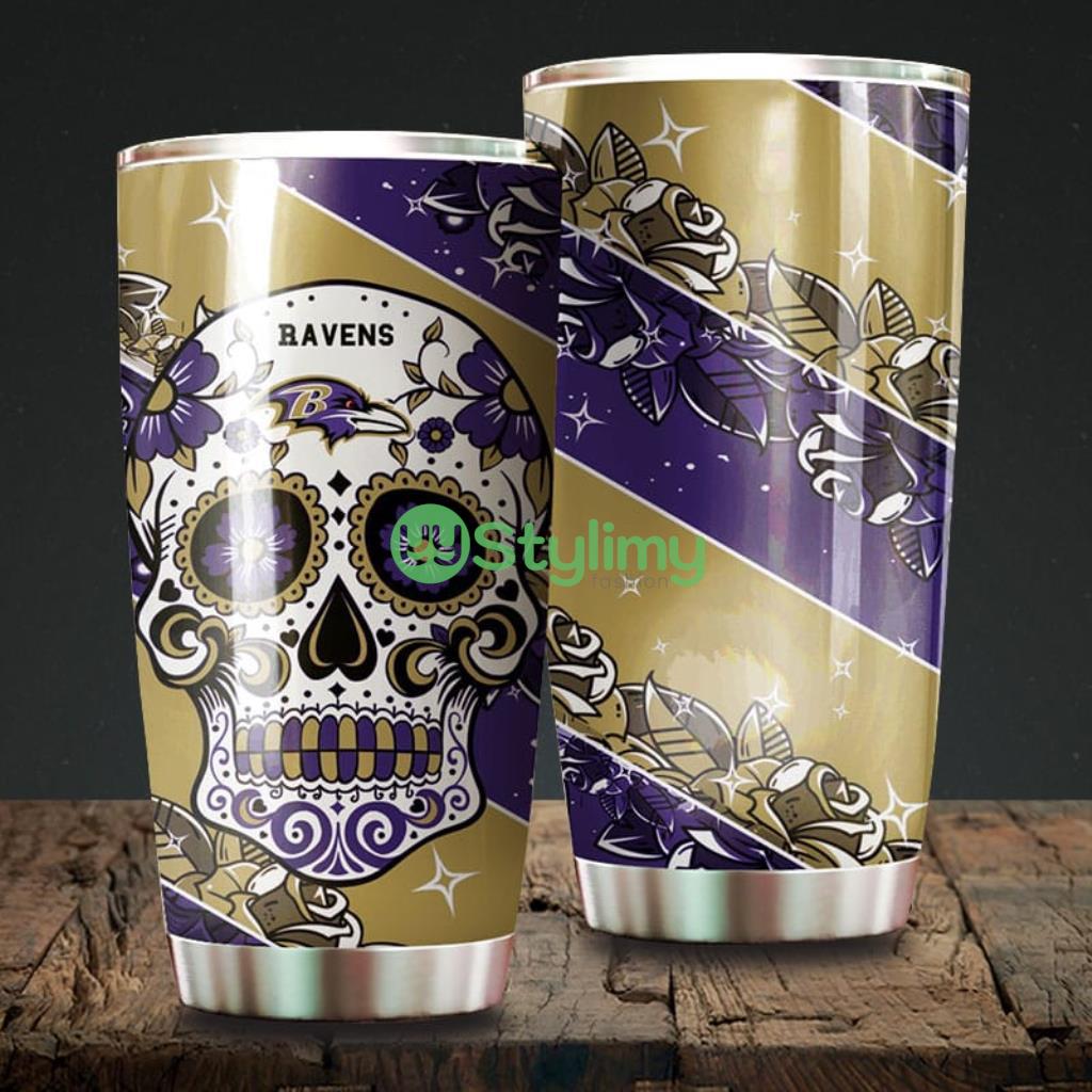 Skull Baltimore Ravens NFL Beautiful Design Tumbler 2 Skull Baltimore Ravens NFL Beautiful Design Tumbler Product Photo 1