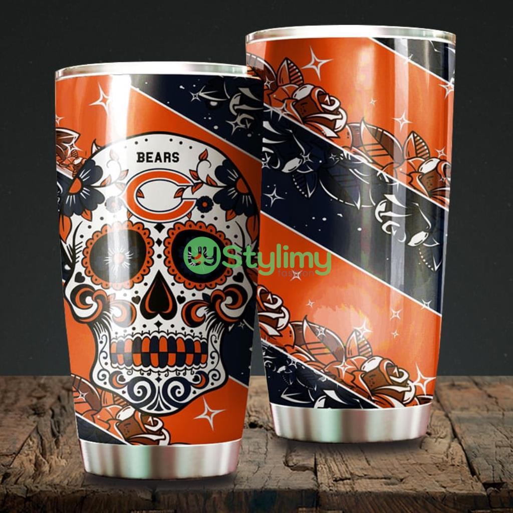 Skull Chicago Bears NFL Beautiful Design Tumbler 2 Skull Chicago Bears NFL Beautiful Design Tumbler Product Photo 1