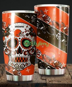 Skull Cleveland Browns NFL Beautiful Design Tumbler Product Photo 1