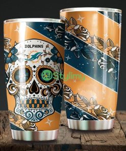 Skull Miami Dolphins NFL Beautiful Design Tumbler Product Photo 1