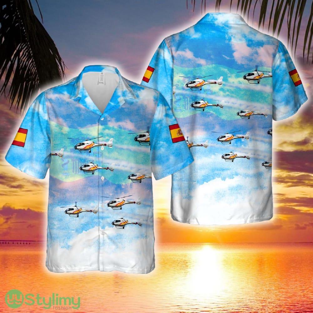 Spanish Air and Space Force Eurocopter EC-120B Colibri Hawaiian Shirt 2 Spanish Air and Space Force Eurocopter EC-120B Colibri Hawaiian Shirt - Spanish Air and Space Force Eurocopter EC-120B Colibri Hawaiian Shirt