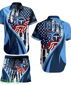 Tennessee Titans NFL 3D All Printed Aloha Hawaiian Shirt Vintage US Flag Graphic Summer Gift For Men Women Fan NFL Product Photo 1