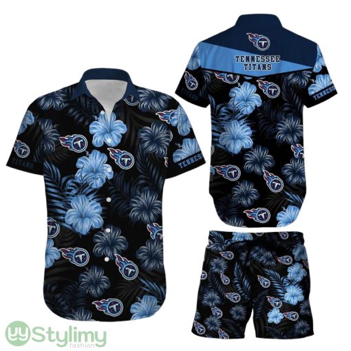 Tennessee Titans NFL Football 3D All Printed Aloha Hawaiian Shirt Short Summer With Flower Graphic Retro Sunset Hawaii