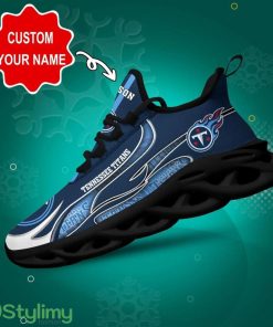 Tennessee Titans NFL Max Soul Shoes Custom Name Sneakers Gifts NFL Fans Product Photo 1