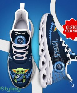 Tennessee Titans NFL Max Soul Shoes Custom Name Yoda Lover Gift Running Sneakers Product Photo 1