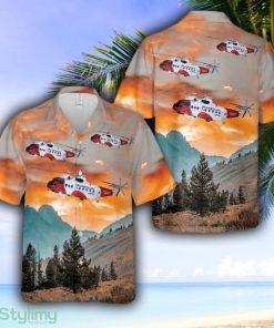 UK Coast Guard Westland Sea King S-61N Hawaiian Shirt - UK Coast Guard Westland Sea King S-61N Hawaiian Shirt