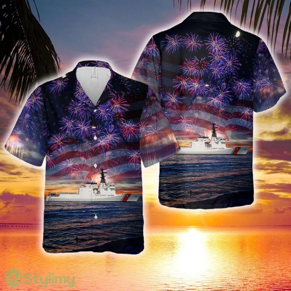 United States Coast Guard USCGC James (WMSL-754) Legend-class Cutter, 4th Of July Hawaiian Shirt 2 United States Coast Guard USCGC James (WMSL-754) Legend-class Cutter, 4th Of July Hawaiian Shirt - United States Coast Guard USCGC James (WMSL-754) Legend-class Cutter, 4th Of July Hawaiian Shirt