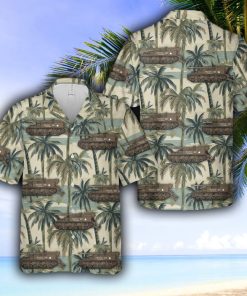 US 9th Army Gun Motor Carriage M12 The Persuader, B Battery, 557th Armoured Field Artillery Battalion Hawaiian Shirt - 030224-163743