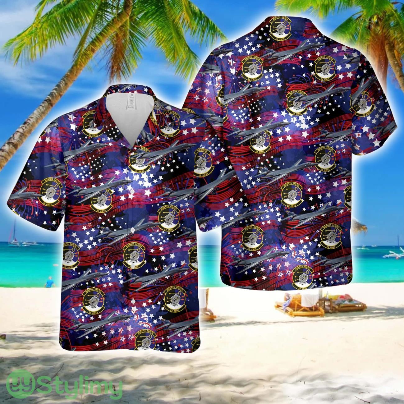US Air Force 28th Aircraft Maintenance Squadron Rockwell B-1B Lancer, 4th Of July 3D Hawaiian Shirt Summer Trending Gift 2 US Air Force 28th Aircraft Maintenance Squadron Rockwell B-1B Lancer, 4th Of July 3D Hawaiian Shirt Summer Trending Gift Product Photo 1
