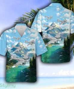 US Air Force 323d Bomb Squadron ‘Ole Battle Axe’ B-17G Hawaiian Shirt - US Air Force 323d Bomb Squadron ‘Ole Battle Axe’ B-17G Hawaiian Shirt