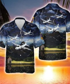 US Air Force 54th Weather Reconnaissance Squadron Lockheed WC-130H-LM Hercules (sn 64-14861) Hawaiian Shirt - 030224-170234