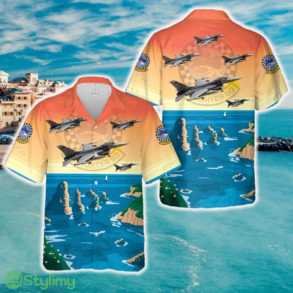US Air Force 93rd Fighter Squadron F-16C Fighting Falcon Hawaiian Shirt 2 US Air Force 93rd Fighter Squadron F-16C Fighting Falcon Hawaiian Shirt - US Air Force 93rd Fighter Squadron F-16C Fighting Falcon Hawaiian Shirt