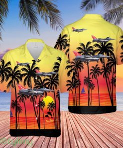 US Air Force Alabama Air National Guard,100th Fighter Squadron General Dynamics F-16C+ Fighting Falcon Hawaiian Shirt Product Photo 1