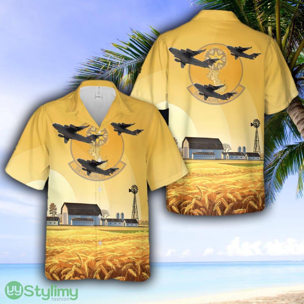 US Air Force C-17 Globemaster III 58th Airlift Squadron Hawaiian Shirt 2 US Air Force C-17 Globemaster III 58th Airlift Squadron Hawaiian Shirt - US Air Force C-17 Globemaster III 58th Airlift Squadron Hawaiian Shirt