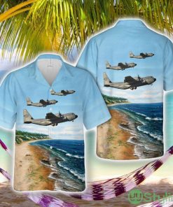 US Air Force Hawaii Shirt Lockheed Martin WC-130J Hercules 96-5302 Hurricane Hunter Hawaiian Shirt beach Shirt Product Photo 1