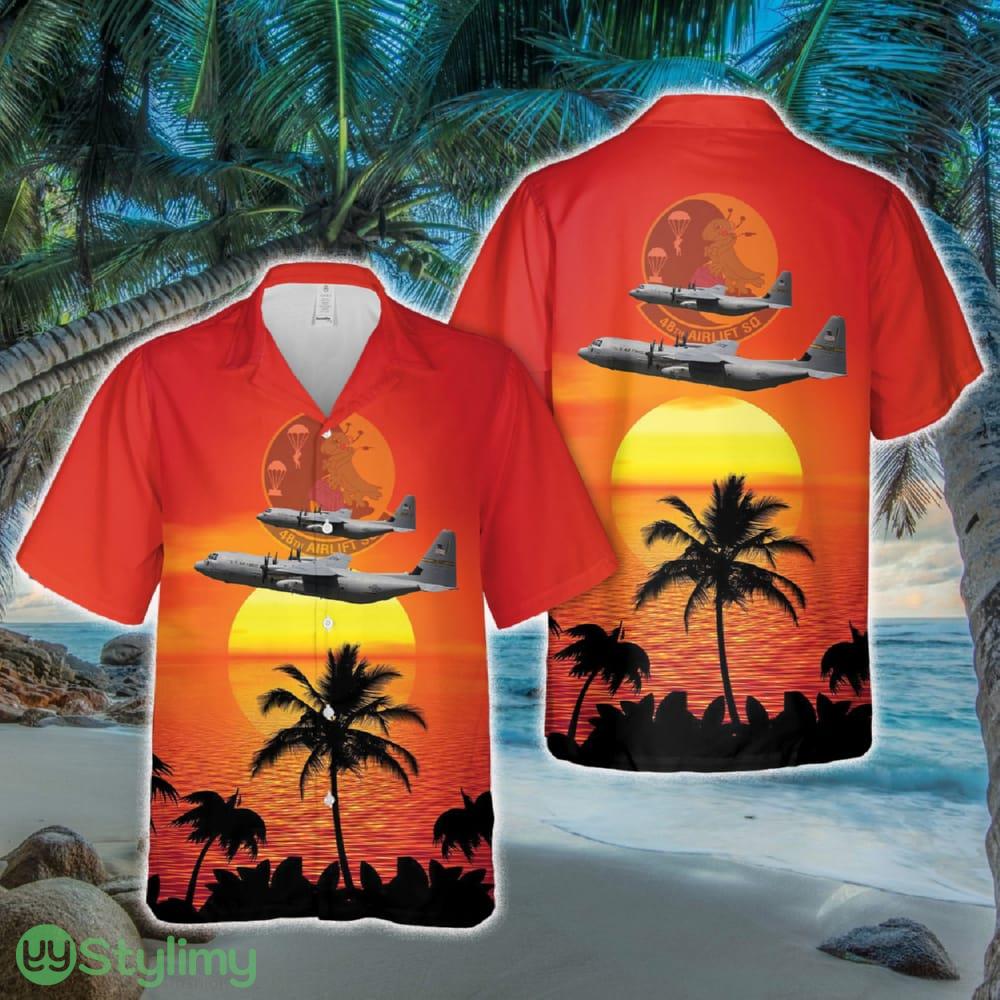 US Air Force Lockheed Martin C-130J-30 Hercules (L-382) 48th Airlift Squadron Hawaiian Shirt 2 US Air Force Lockheed Martin C-130J-30 Hercules (L-382) 48th Airlift Squadron Hawaiian Shirt - US Air Force Lockheed Martin C-130J-30 Hercules (L-382) 48th Airlift Squadron Hawaiian Shirt