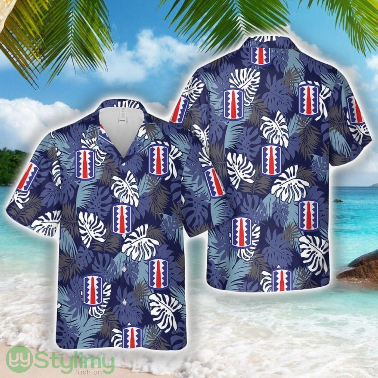 US Army 197th Infantry Brigade 3D Hawaiian Shirt Summer Trending Gift Leave Pattern 2 US Army 197th Infantry Brigade 3D Hawaiian Shirt Summer Trending Gift Leave Pattern Product Photo 1