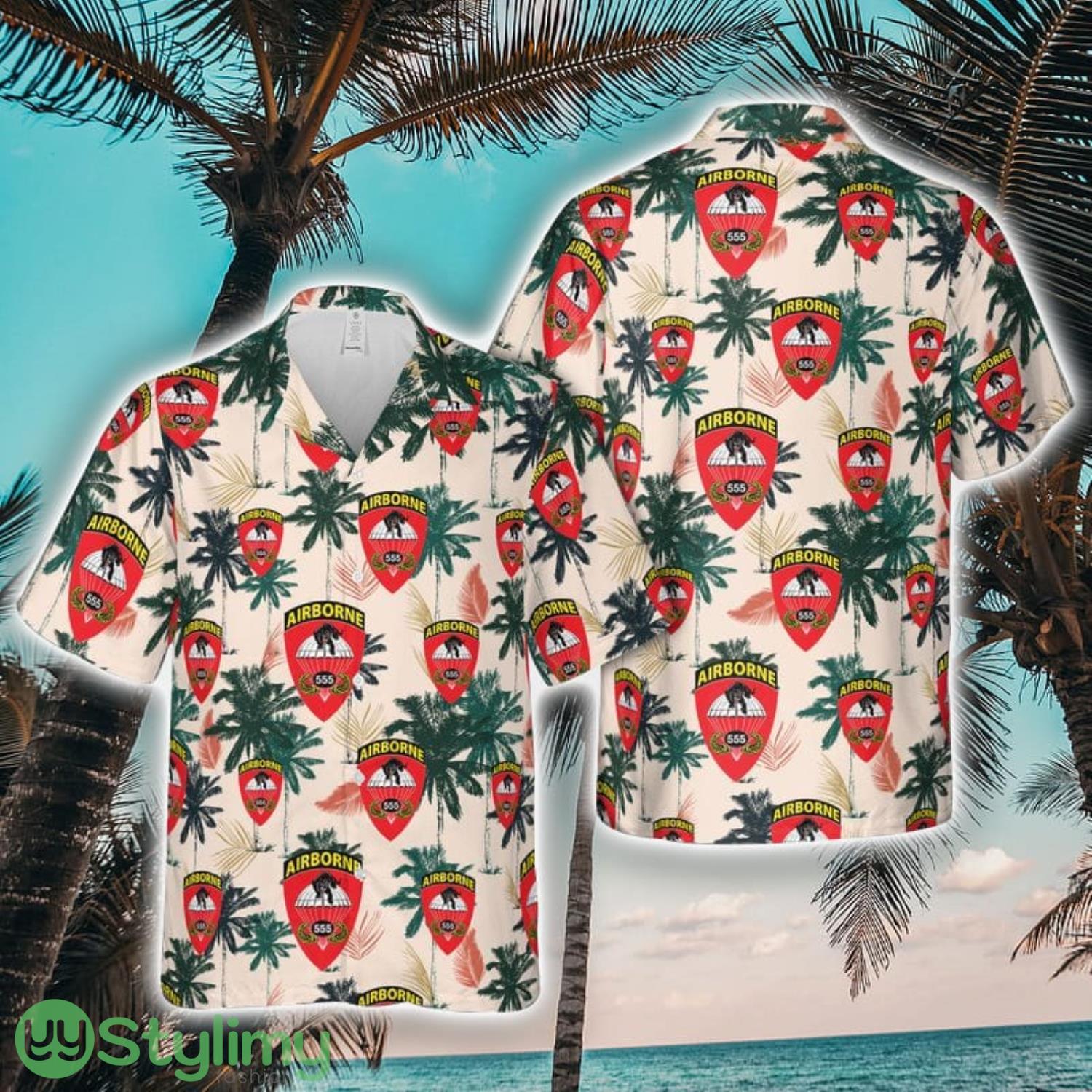 US Army 555th Parachute Infantry Battalion Hawaiian Shirt Unique Gift 1 US Army 555th Parachute Infantry Battalion Hawaiian Shirt Unique Gift Product Photo 1