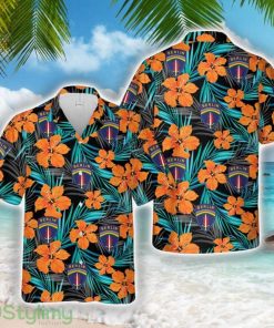 US Army Berlin Brigade 3D Hawaiian Shirt Summer Trending Gift Orange Flower Product Photo 1