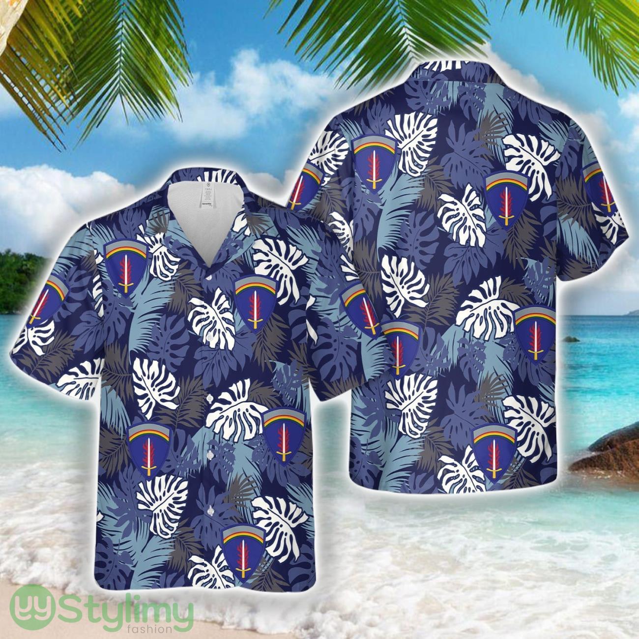 US Army Europe and Africa (USAREUR-AF) 3D Hawaiian Shirt Summer Trending Gift 2 US Army Europe and Africa (USAREUR-AF) 3D Hawaiian Shirt Summer Trending Gift Product Photo 1