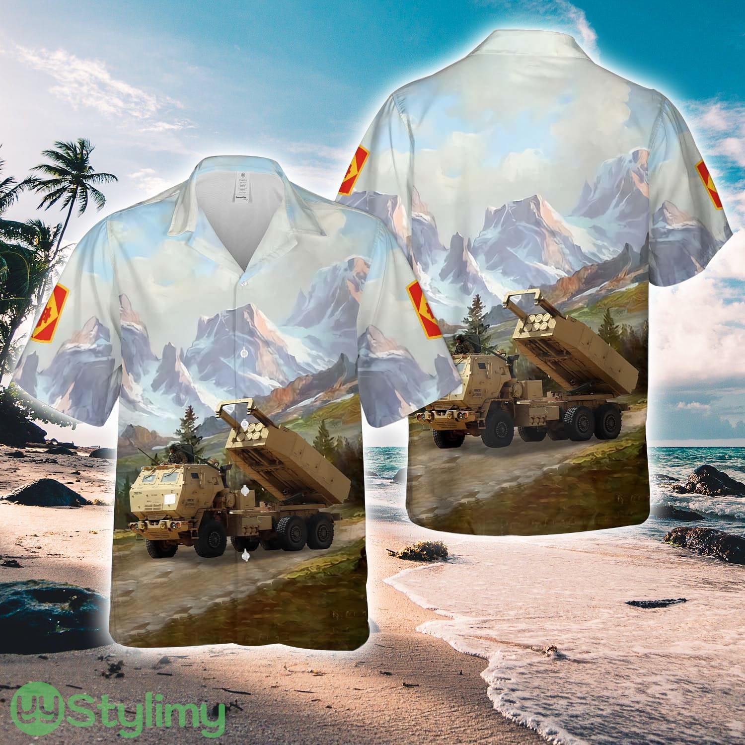 US Army M142 HIMARS Of 75th Field Artillery Brigade Hawaiian Shirt Unique Gift 1 US Army M142 HIMARS Of 75th Field Artillery Brigade Hawaiian Shirt Unique Gift Product Photo 1