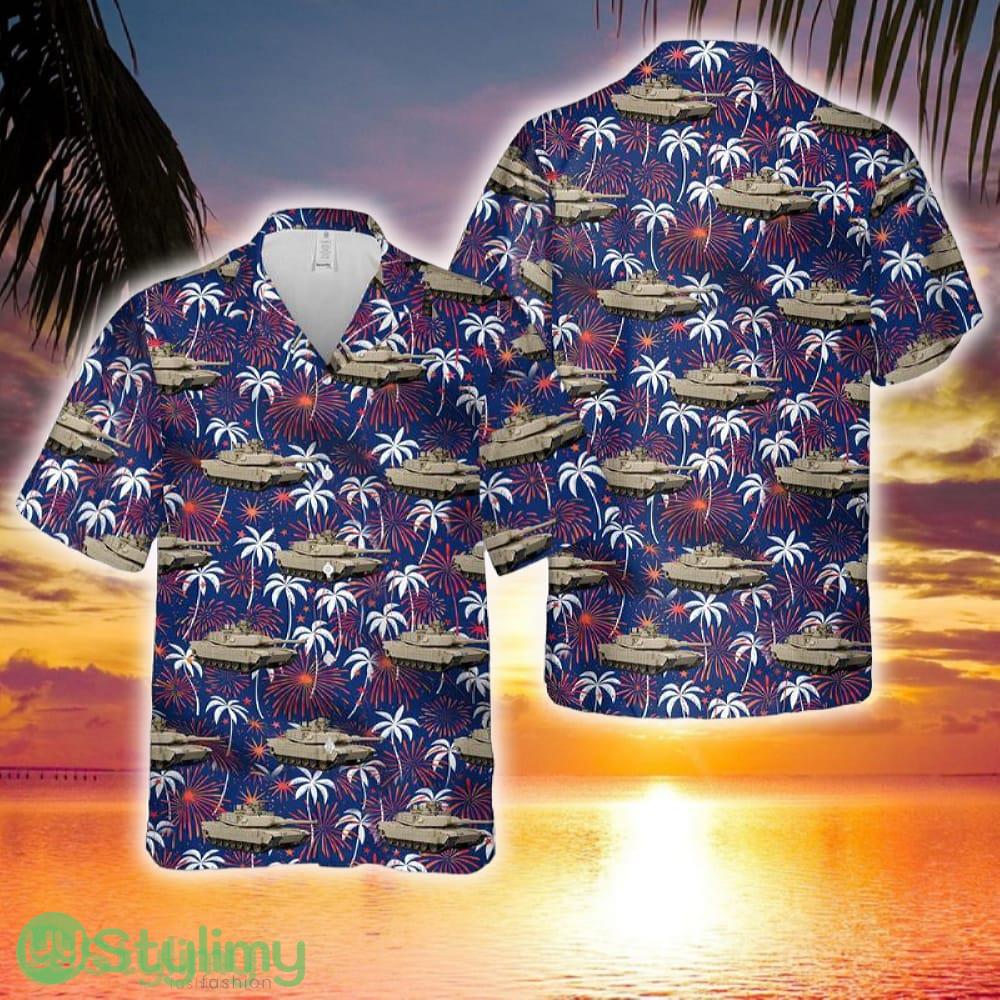 US Army M1A2 Abrams Tank Fireworks With Palm Trees Hawaiian Shirt 1 US Army M1A2 Abrams Tank Fireworks With Palm Trees Hawaiian Shirt - US Army M1A2 Abrams Tank Fireworks With Palm Trees Hawaiian Shirt