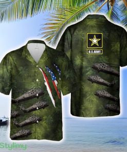 U.S. Army Sikorsky UH-60M Black Hawk Hawaiian Shirt - U.S. Army Sikorsky UH-60M Black Hawk Hawaiian Shirt