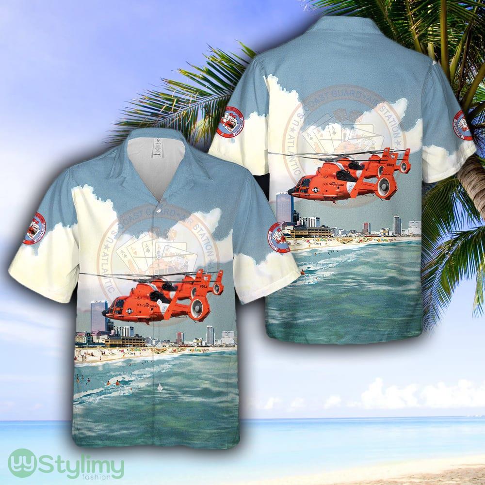 US Coast Guard Air Station Atlantic City MH-65E Dolphin Hawaiian Shirt 2 US Coast Guard Air Station Atlantic City MH-65E Dolphin Hawaiian Shirt - US Coast Guard Air Station Atlantic City MH-65E Dolphin Hawaiian Shirt