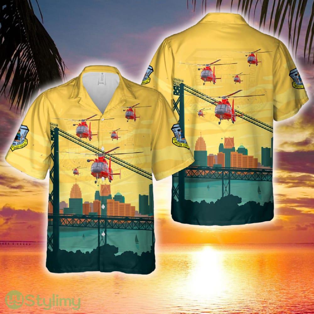 US Coast Guard Air Station Detroit MH-65D Dolphin Hawaiian Shirt 2 US Coast Guard Air Station Detroit MH-65D Dolphin Hawaiian Shirt - US Coast Guard Air Station Detroit MH-65D Dolphin Hawaiian Shirt