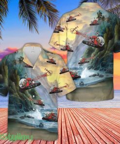 US Coast Guard Bell 47 On Floats Hawaiian Shirt - US Coast Guard Bell 47 On Floats Hawaiian Shirt