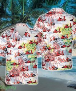 US Coast Guard MH-65 Dolphin Hawaiian Shirt - US Coast Guard MH-65 Dolphin Hawaiian Shirt