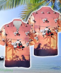 US Coast Guard Sikorsky HH-52A Seaguard Hawaiian Shirt - US Coast Guard Sikorsky HH-52A Seaguard Hawaiian Shirt