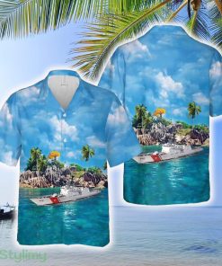 US Coast Guard The First Legend-class National Security Cutters USCGC Bertholf (WMSL-750) Hawaiian Shirt - US Coast Guard The First Legend-class National Security Cutters USCGC Bertholf (WMSL-750) Hawaiian Shirt