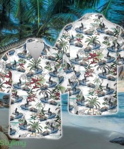 US Coast Guard USCGC Waesche (WMSL-751) Hawaiian Shirt - US Coast Guard USCGC Waesche (WMSL-751) Hawaiian Shirt